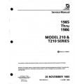 Cessna 210 & T210 Series 1985 thru 1986 Service Manual D2073-2-13 With Temporary Revision D2073-2TR12